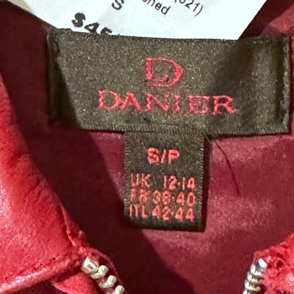 Danier Red Leather Jacket - Picture 5 of 6
